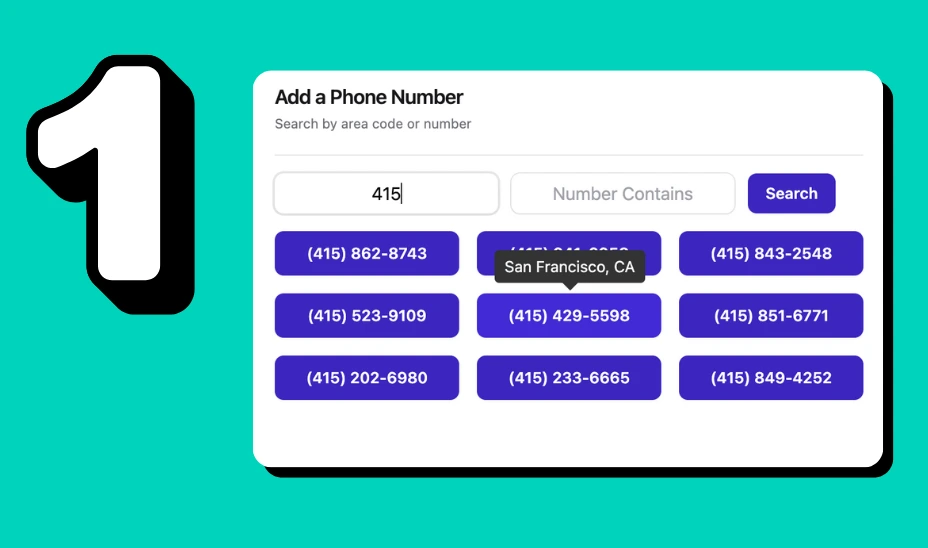 Pick a local phone number