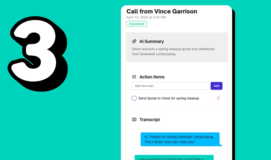AI assisted call transcription
